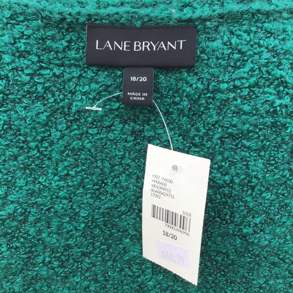 🆕NEW! Lattice-Sleeve Textured Sweater Teal Green - Picture 9 of 11